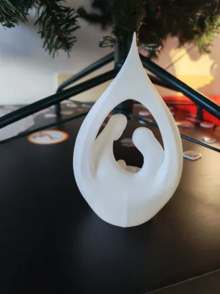 Statuetta Natività Bianca stampata in 3D