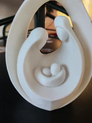 Statuetta Natività Bianca stampata in 3D