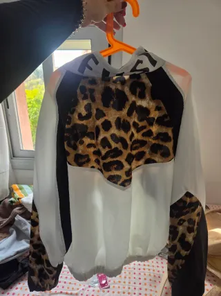 Chaqueta Zaful Leopardo Talla S