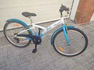 Bicicleta B'Twin Blue 24 Pulgadas 6 Velocidad