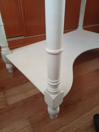 Tocador francés blanco de madera