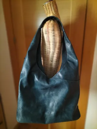Bolso Inés Delaure azul verdoso