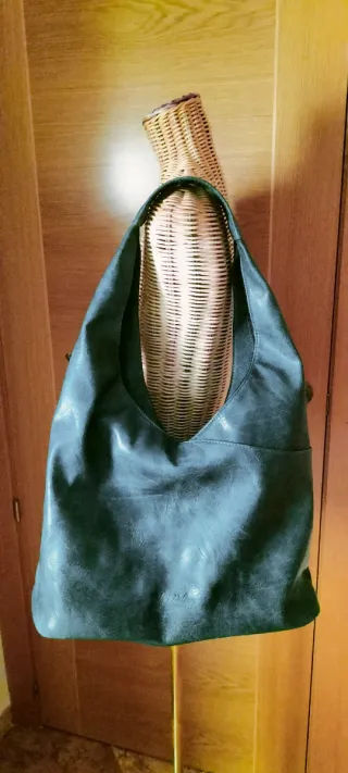 Bolso Inés Delaure azul verdoso