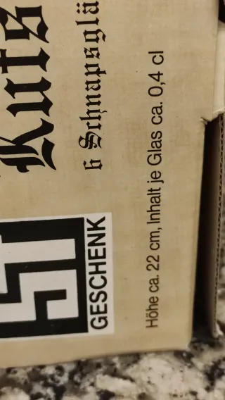 Kutscher's Pony Vasos de chupito madera en caja