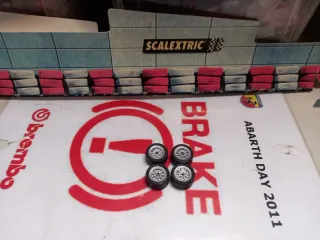 4 Llantas Aluminio Scaleauto 17mm Grises