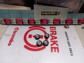 4 Llantas Aluminio Scaleauto 17mm Grises