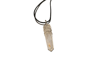 Colgante Selenita Biterminada Plata