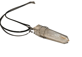 Colgante Selenita Biterminada Plata