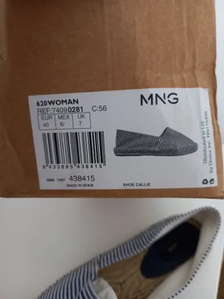 Alpargatas Rayas Azul y Blanco T.40