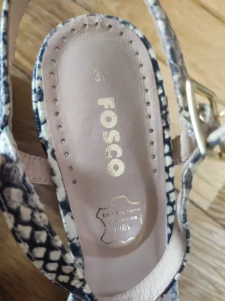 Sandali Fosco con stampa animalier in pelle