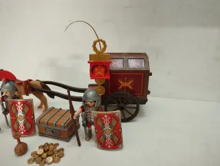 Playmobil Romano Carro Tesoro Soldados