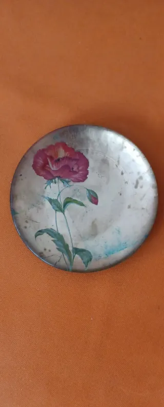 Piattino decorato papavero vintage