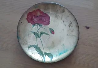 Piattino decorato papavero vintage