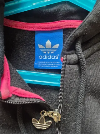 Sudadera Adidas Mujer Talla S Negra y Rosa