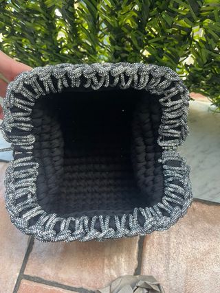 Borsa artigianale nera - crochet, unica, elegante