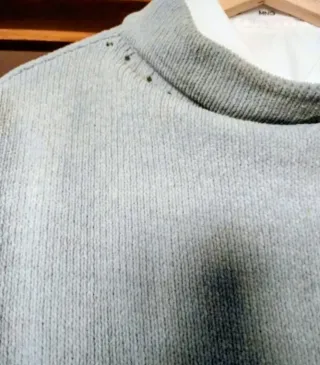 Poncho Énfasis Gris y Azul