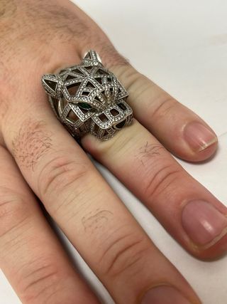 Anillo Jaguar Plata Ley y piedras
