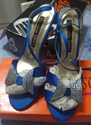 Sandalias Victoria Delef Fiesta Azul Eléctrico