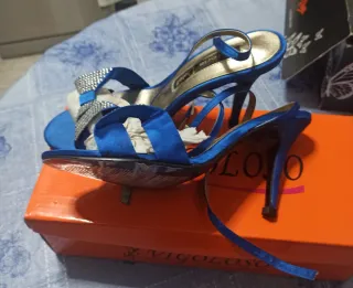 Sandalias Victoria Delef Fiesta Azul Eléctrico