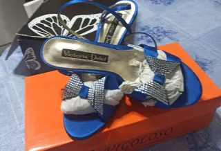 Sandalias Victoria Delef Fiesta Azul Eléctrico