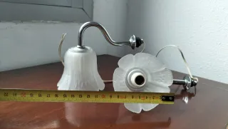 2 Apliques Vintage Metal y Cristal