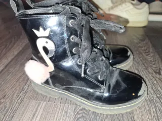 Botines charol negros niña talla 30 flamenco