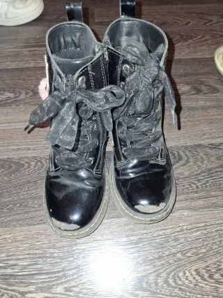 Botines charol negros niña talla 30 flamenco