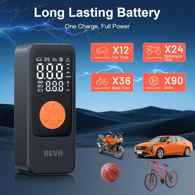 Compresor Aire Portátil 150 PSI Coche Moto Bici