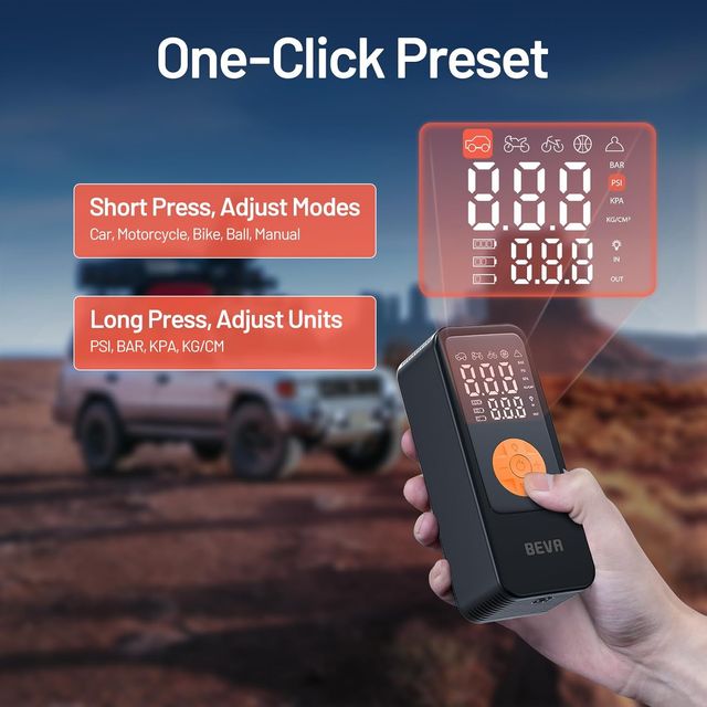 Compresor Aire Portátil 150 PSI Coche Moto Bici