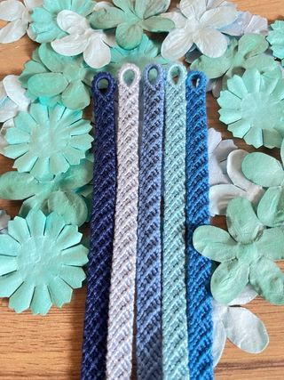 5 Braccialetti Nodi Fatti a Mano