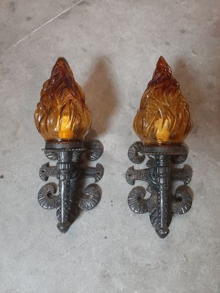 Apliques de pared estilo llama