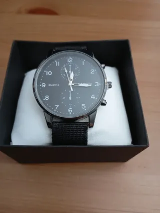 Reloj Negro de cuarzo de Hombre Nuevo