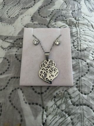 Conjunto Acero Pendientes y Colgante