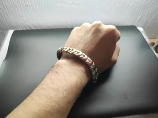 Pulsera Corcho Natural y Acero