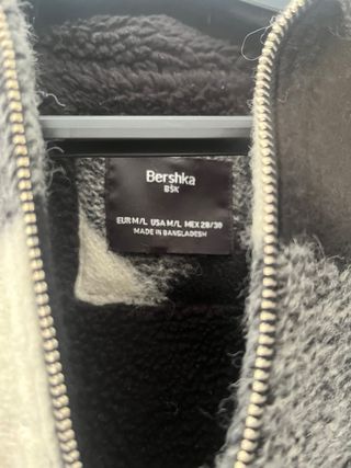 Sudadera Bershka cuadros blanco y negro M/L