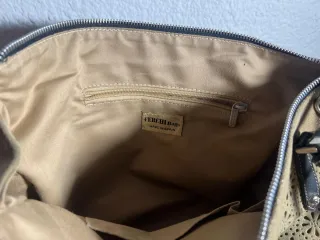 Bolso de hombro mujer FERCHI beige/negro