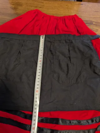 Falda pañuelo delantal casera Olentzero 8 años