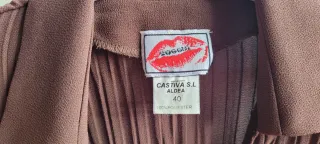 Blusa plisada marrón Talla 40