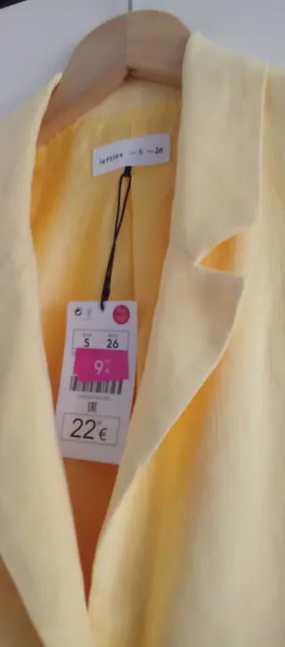 Chaqueta corta amarilla Talla S/36