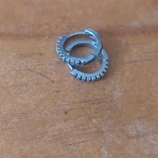 Pendientes Aro Multicolor Plata