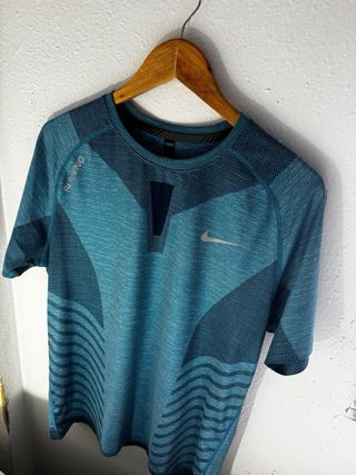 Camiseta Nike Running Azul/Verde
