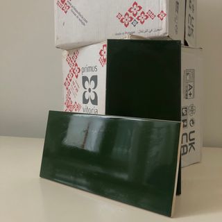 Azulejos verdes 10x20 cm (2 cajas)