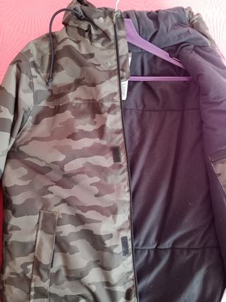 Chaquetón camuflaje marrón y verde