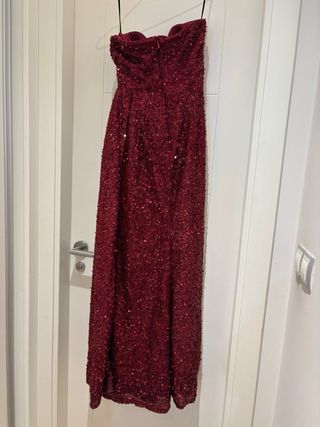 Vestido fiesta lentejuelas rojo