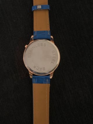 Reloj ajustable azul y dorado