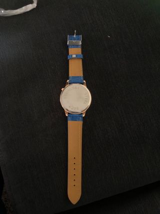Reloj ajustable azul y dorado