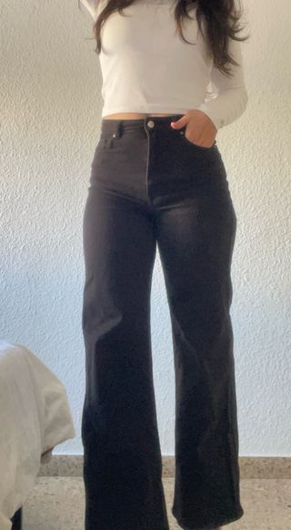 Vaquero negro pata ancha
