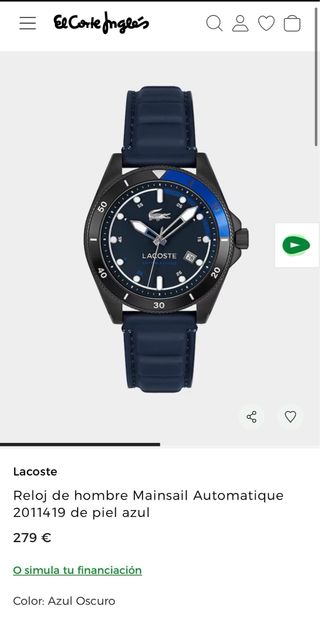 Reloj Lacoste Mainsail Automatique 2011419
