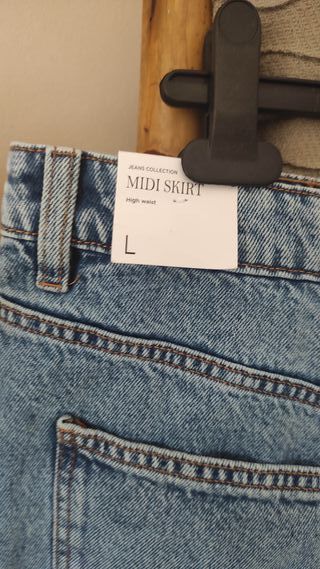 Falda vaquera Mango Talla L