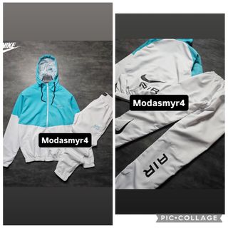 Conjunto Nike Chándal Azul Claro y Blanco